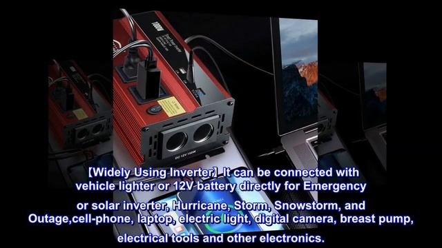 Maxpart 1000W Power Inverters,Car Power Inverter 1000W Inverter 12v to 110v AC Converter