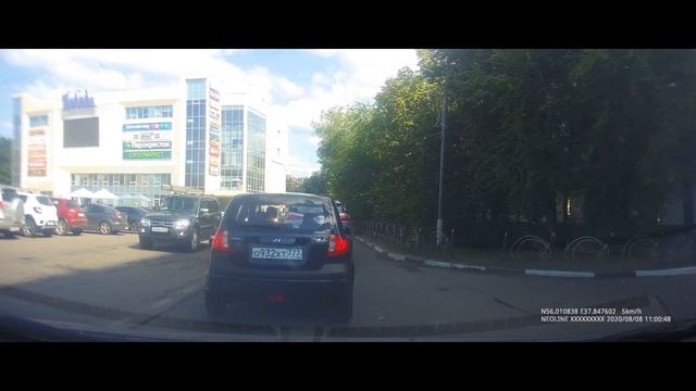 На машине. Пушкино (Кудринское ш. - Рынок 08.08.20). Russia from the car.