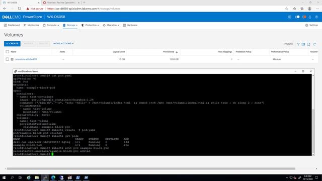 Dell EMC PowerStore CSI for RedHat OpenShift