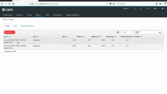 Rook ceph dashboard demo