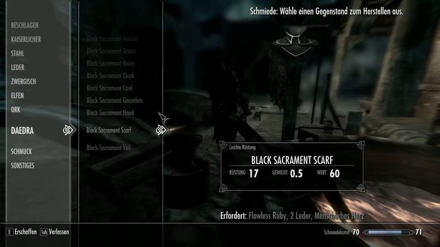 TES V : Skyrim - Black Sacrament Armor Mod