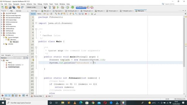 11. Ejercicios resueltos de JAVA: FIBONACCI (recursividad)