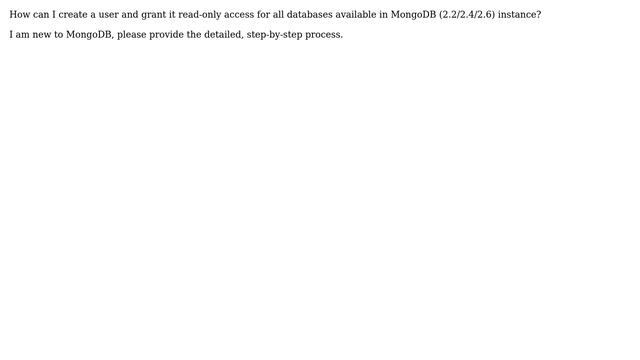Create user for all databases in MongoDB