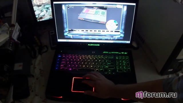Обзор Dell Alienware m18x   подсветка ноутбука