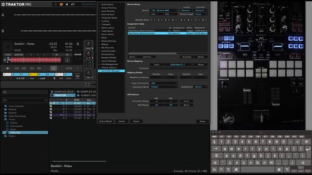 08 1 TRAKTOR MIDI MAPPING  КАК СДЕЛАТЬ ПОДСВЕТКУ КЛАВИШИ В ПРОГРАММЕ ТРАКТОР? МИДИ АУТ. DJ VALUEV