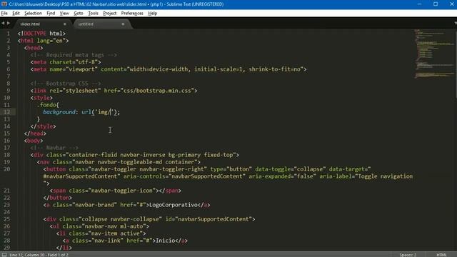 4 Creación de Slide con Flexbox - Convertir PSD a HTML con Bootstrap 4!