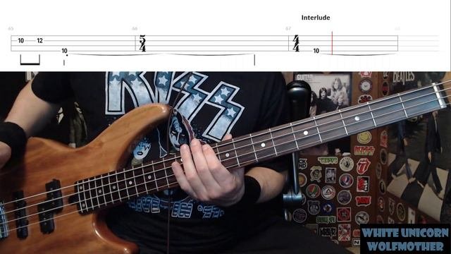 White Unicorn By Wolfmother - Bass Cover With Tabs Play-Along