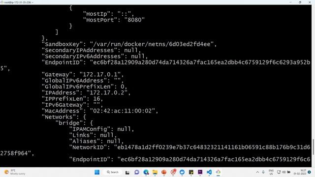 28  Inspecting docker images and containers