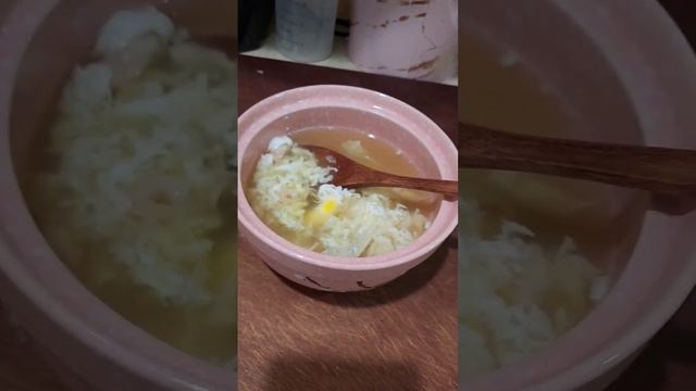 What's for lunch with the flu?? #firstmealoftheday #flu #whatsforlunch #diabetic #eggdropsoup