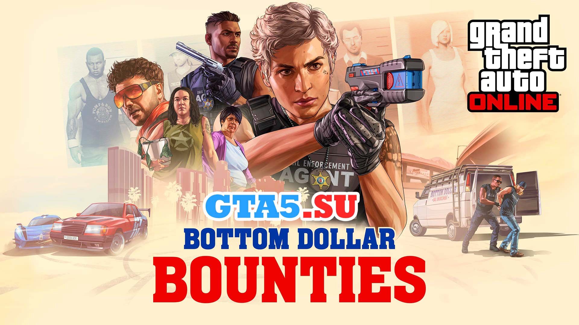 GTA Online трейлер обновления Bottom Dollar Bounties от Rockstar Games 4K