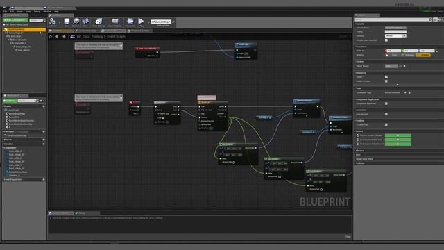 Анимация складной двери в UE4