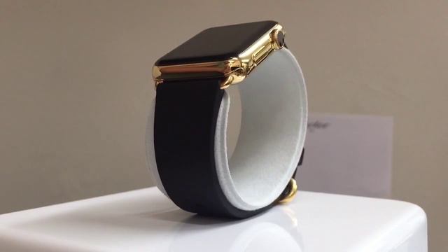 24-karat gold classic leather apple watch edition