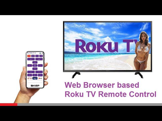 Web Browser based Roku TV Remote Control with Power On Off, Mute, Volume Up Down Buttons RokuRC.com