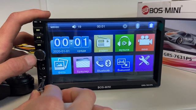 Обзор на 2din магнитолу BOS-MINI GRS-7631PS