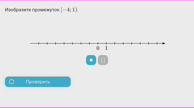 Промежуток [-4;1)