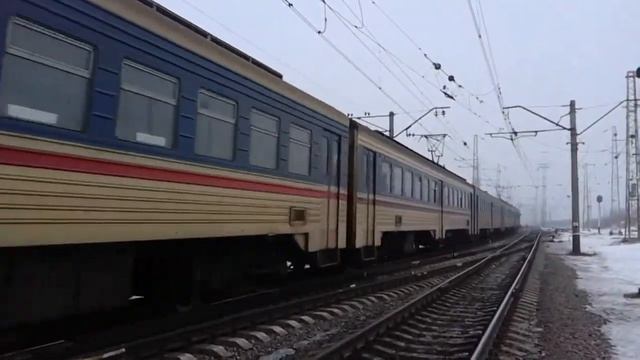 Электропоезд ЭПЛ2Т-019 Запорожье - Сухачивка