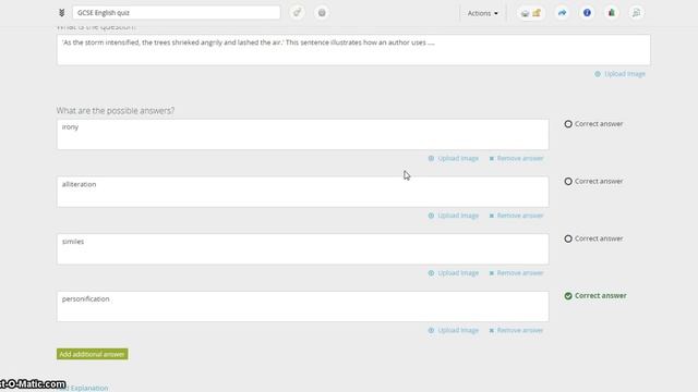 How to create a quiz using the Goconqr website
