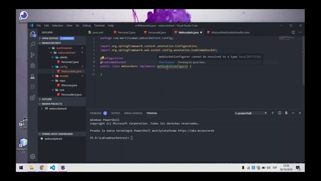 11. Configurando SpringBoot para que maneje el websockets