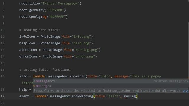 ? Tkinter MessageBox | Create Popup MessageBox using Python Tkinter ?