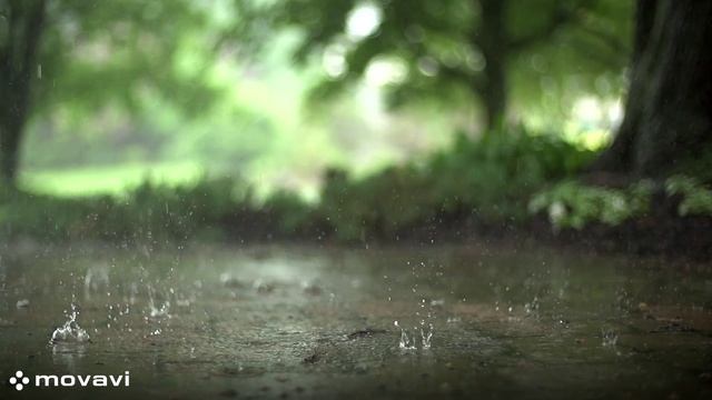 Капли дождя в сверхзамедленной съемке