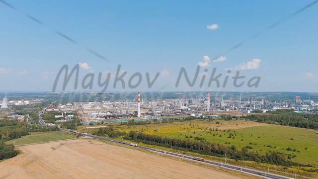 Kstovo, Nizhny Novgorod region, Russia. Oil refinery on the M7 Volga highway. Southern Bypass of Ni