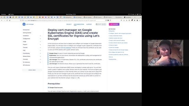 Getting Started GKE tutorial - cert-manager dev meeting 2022 08 24