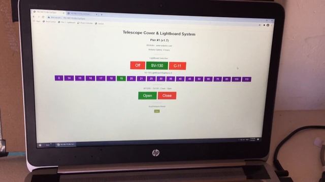 Automatic Telescope Cover with built in Technolight Flat Panel - Arduino  - Web Server - 3D Printed