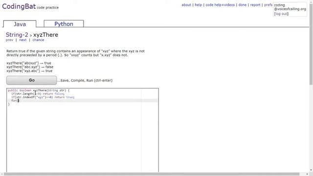 String-2 (xyzThere) Java Tutorial || Codingbat.com