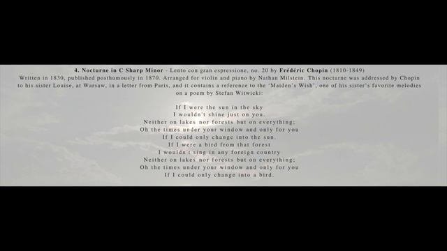 Nocturne In C Sharp Minor With Violin And Piano By Frédéric Chopin
