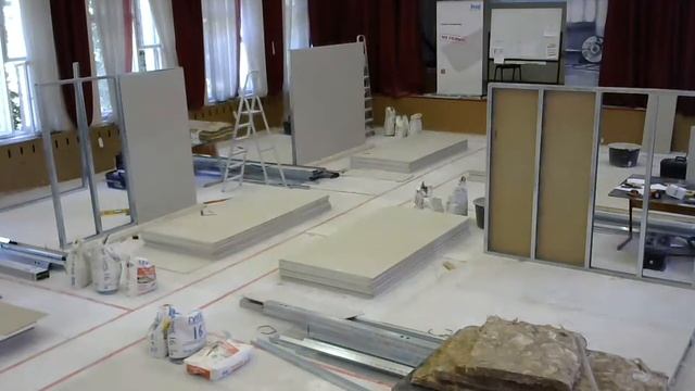 Демонстрационный экзамен по компетенции  "Cухое строительство и штукатурные работы" - День 10.