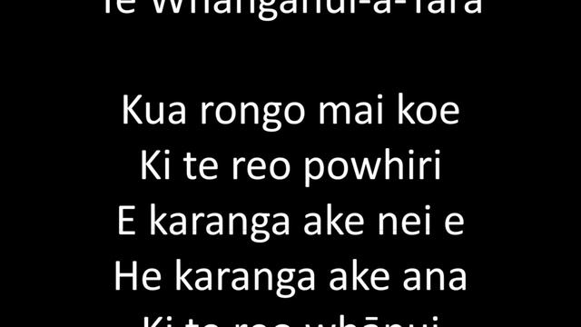 Kua rongo mai koe (lyric video)