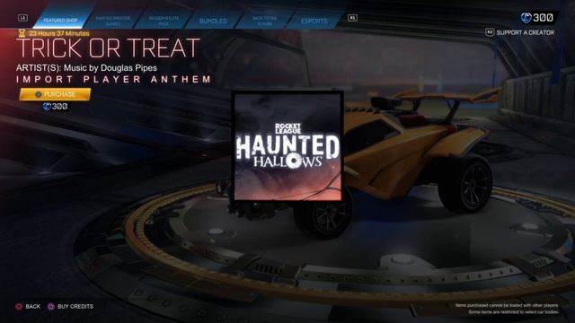 *NEW* TRICK OR TREAT Player Anthem Showcase Rocket League Item Shop