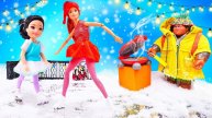 Открытие катка и кафе Барби — Смешные видео для девочек — Игры в куклы Барби
