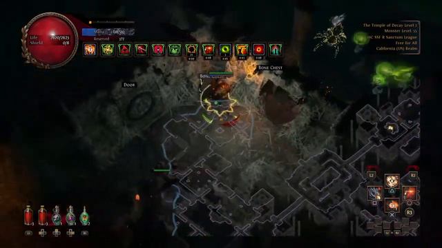 [POE-PS4] RIP1 Ruthless HCSSF 3.20 のんびり呑みながら [Path of Exile]