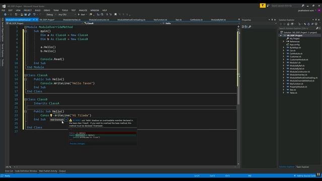 VB NET OOP EP 12  Overload and Override Method Large