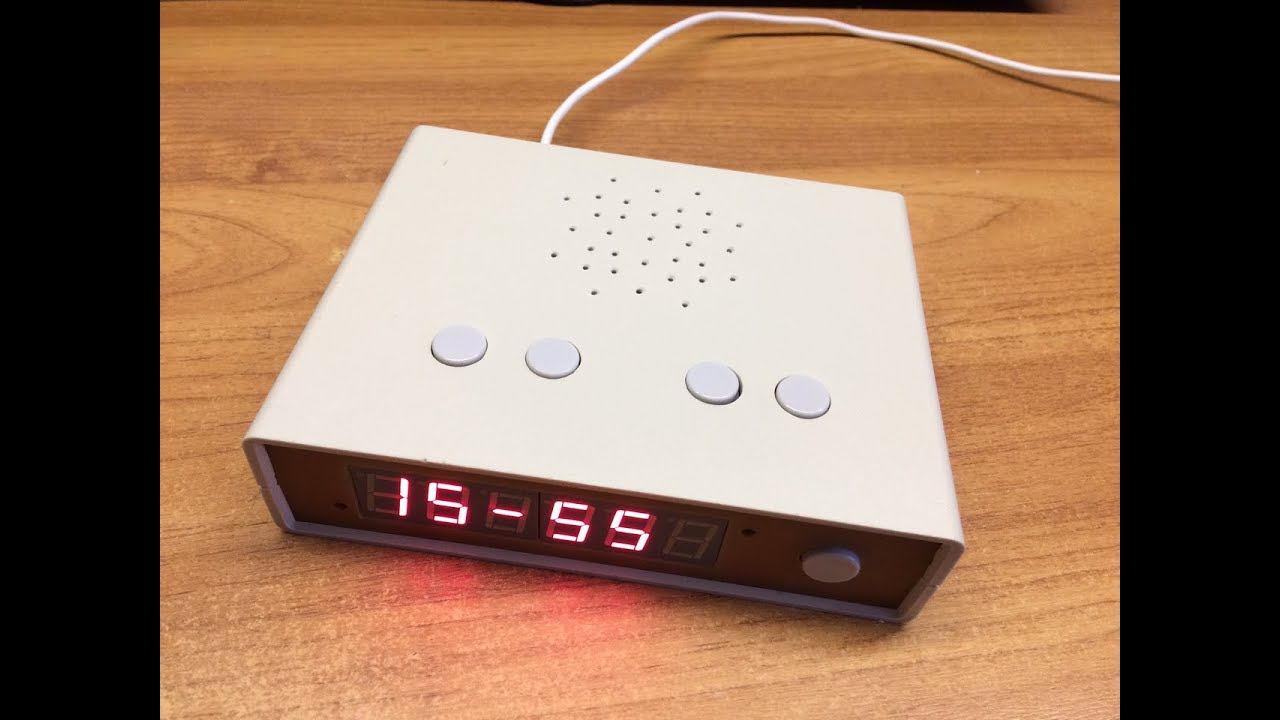 Говорящие часы с термометром TalkingLEDClock: Демонстрация работы