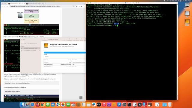 Como formatear un disco duro o USB en terminal de MAC