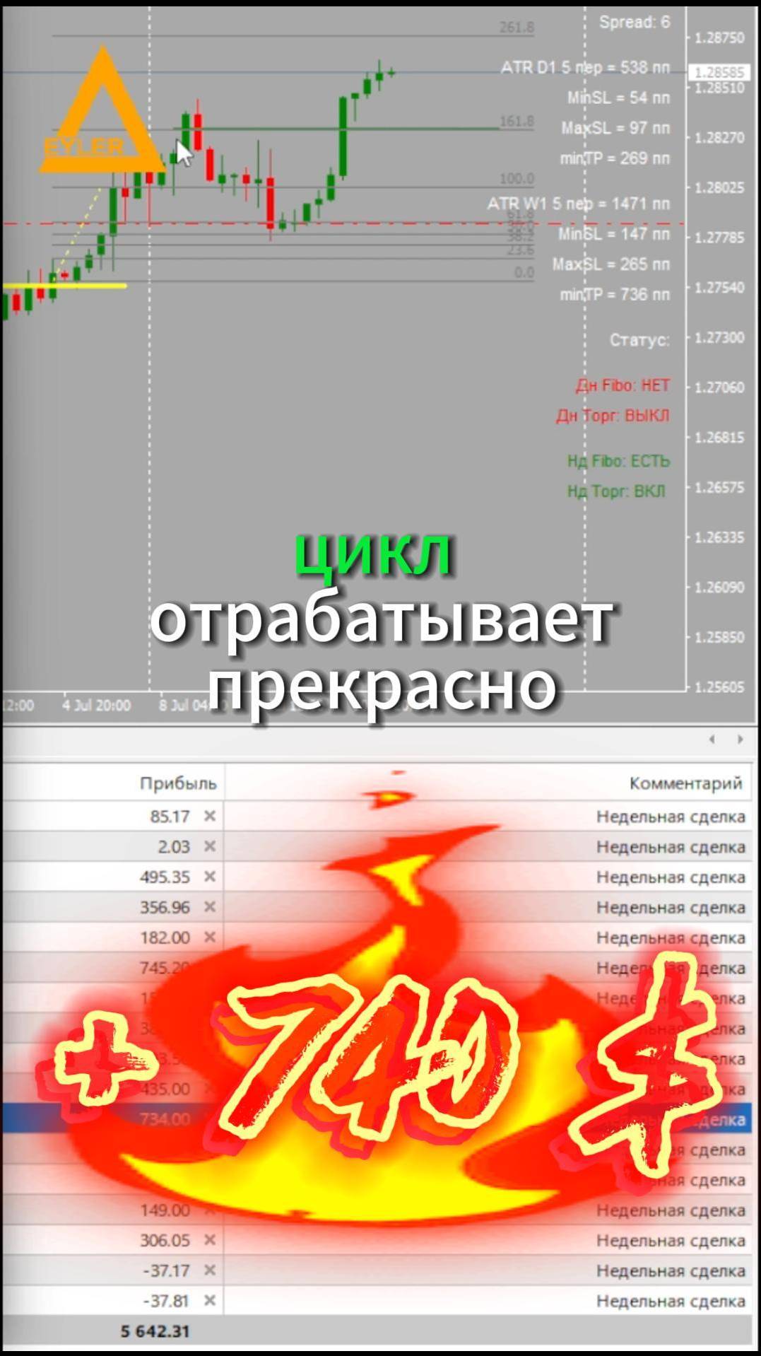 Торговля на рынке Форекс GBPUSD + 740 $ Разгон депозита