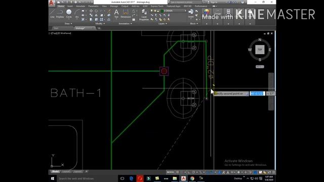 Auto CAD:Complete How to Draw Drainage system piping and Invert Level in Urdu/Hindi||Learn With Eja