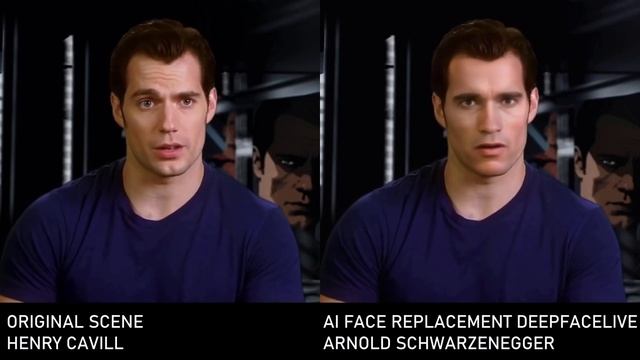 HENRY CAVILL AND ARNOLD SCHWARZENEGGER (FACE REPLACEMENT, DEEPFACELIVE )