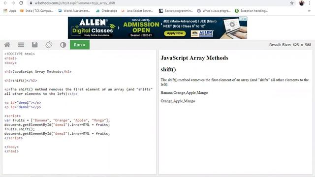 WD Unit 4 Java Script  ARRAY METHOD