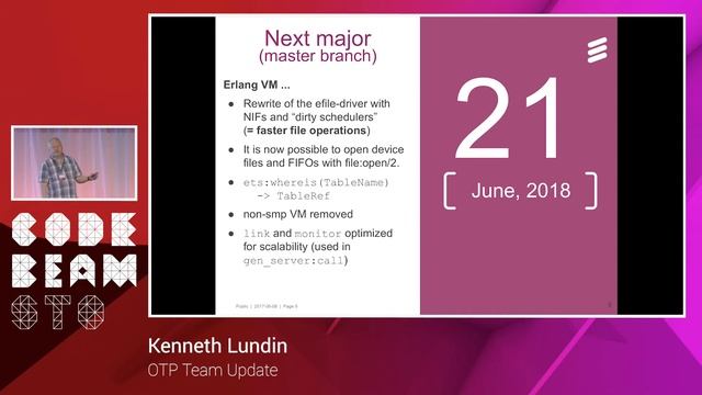 Kenneth Lundin - News from the OTP team -Code Beam STO