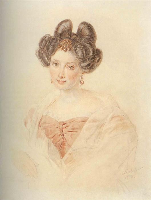 Женский портрет XIX века. Акварели Петра Соколова (1791-1848)