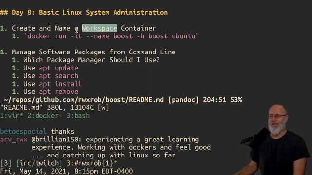 Beginner Boost, Day 8: Build Up Container with Software [20210514131357]
