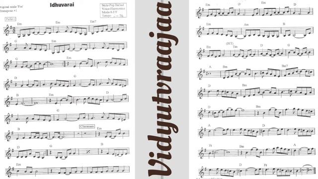idhuvarai illadha uravugal keyboard western notes