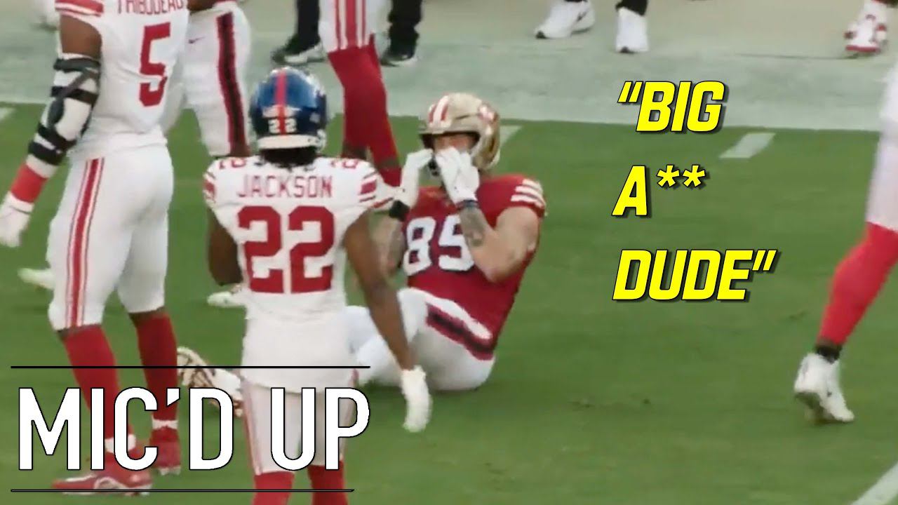 George Kittle Mic'd Up, "You Probably think I'm a Complete Psycho." vs. Giants week 3, 2023