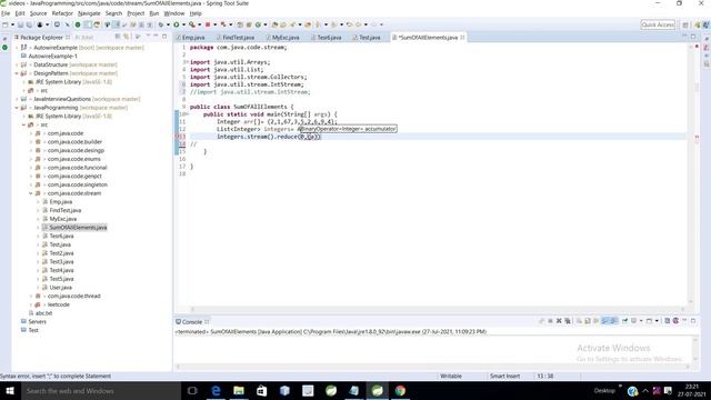 How to sum a list of integers with java 8 streams