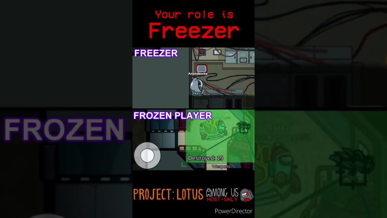 AmongUs, но у тебя роль Freezer | Among Us Project Lotus mod