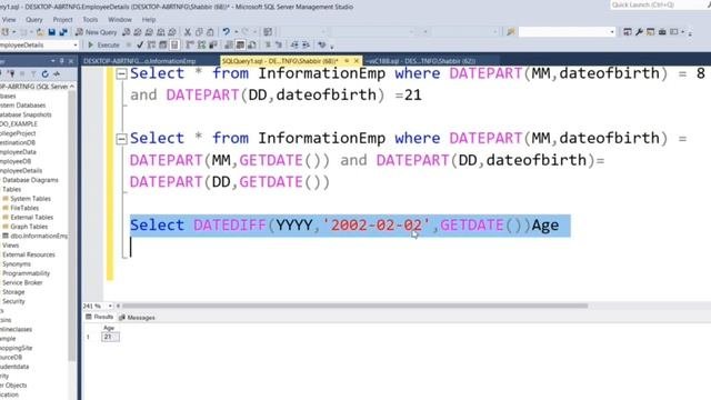 How To Use DATEDIFF ORDER BY  DATEPART ASC DESC  SQL Tutorial  ASP.NET  Full Tutorial   SQL