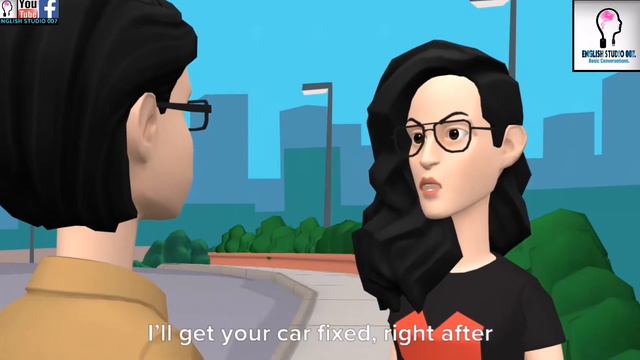 Accident conversation_Business conversation for beginners cartoon video with subtitles#27